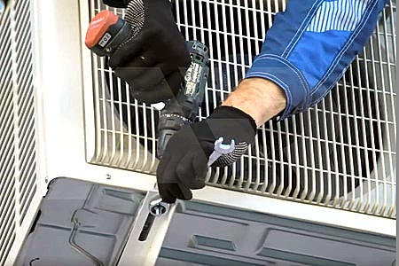 Монтаж внешнего блока