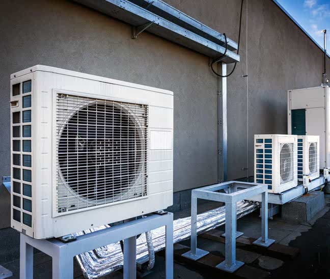 Монтаж наружного блока полупромышленного кондиционера