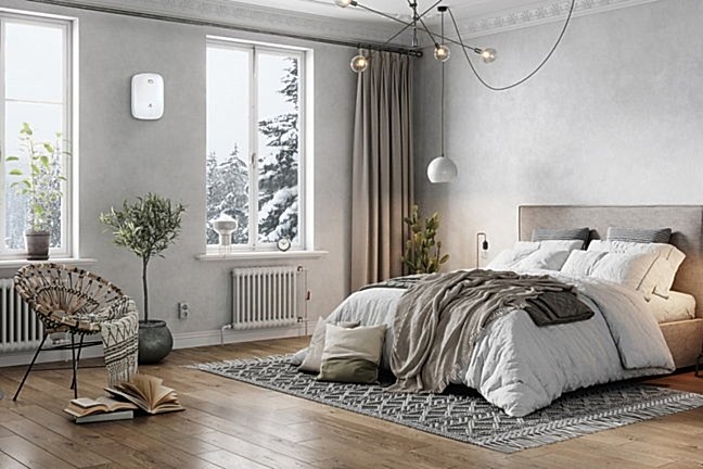 Приточно-очистительный комплекс серии BREZZA XS RCB 75 в спальне